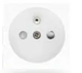 F36: French Standard Socket with Screw-on Mounting Plate (16A, 250V)