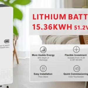 LVTOPSUN LiFePO₄ Power Wall – 51.2V / 300Ah / 15.36 kWh (Model: LVTS-512300)